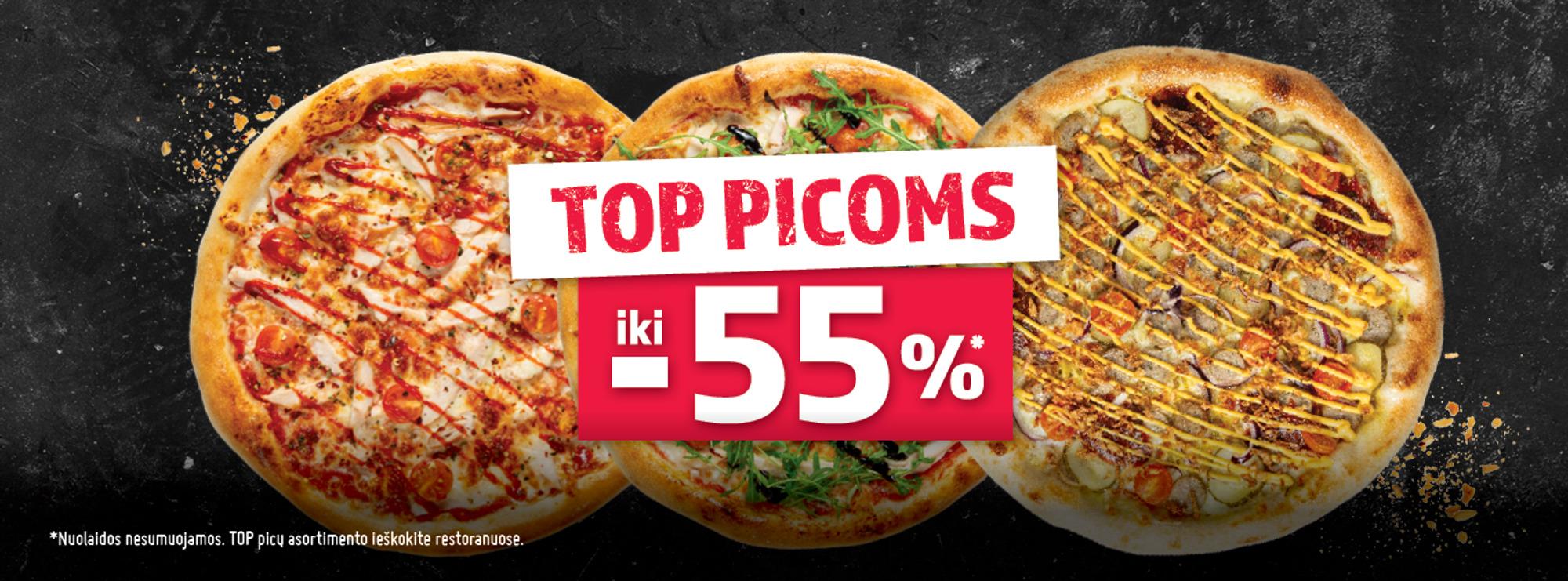 TOP picoms – iki 55 % nuolaida!